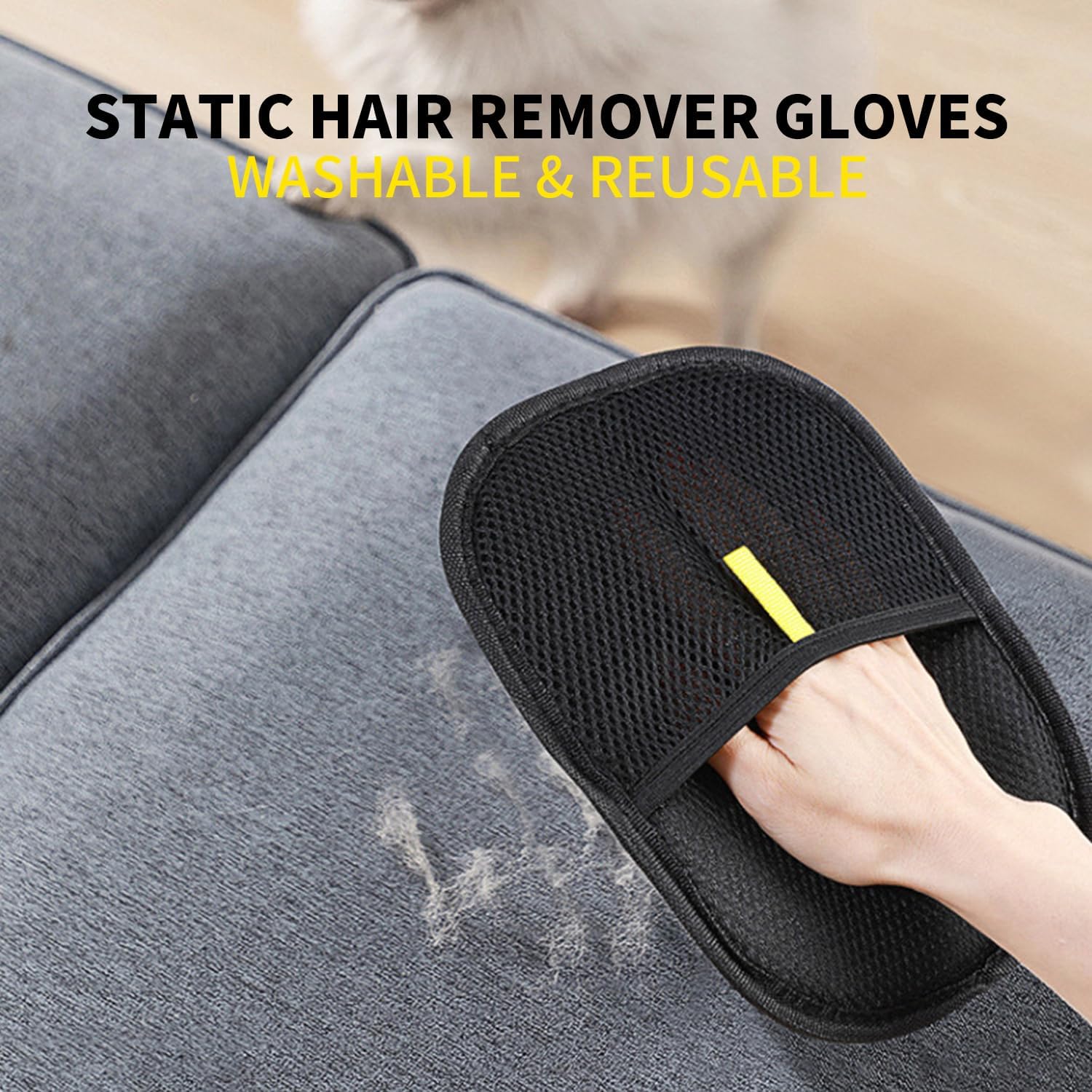 Pet Hair Removal Gloves (Pack of 2)