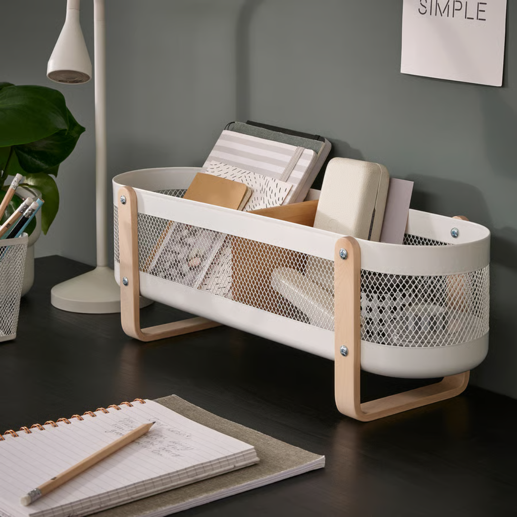 Aesthetic White Desk Organizer