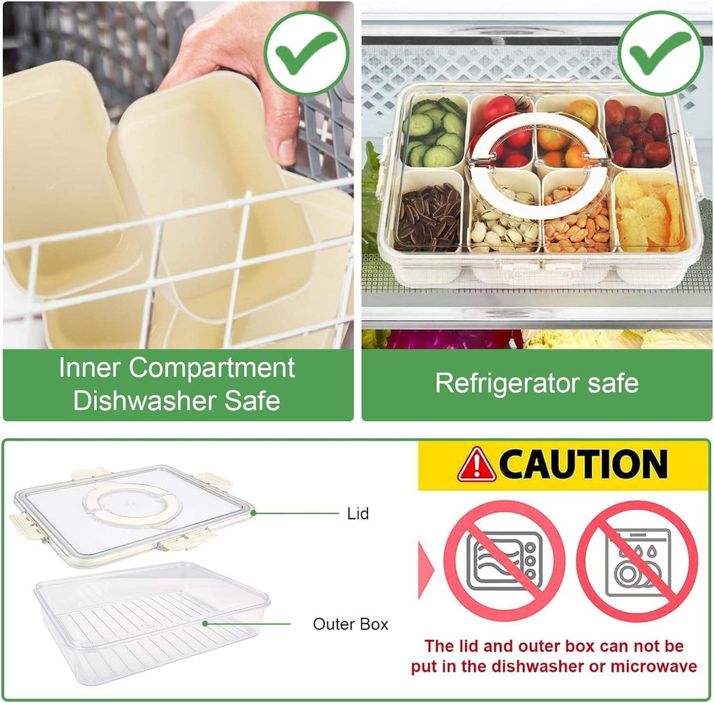 Multi-Section Container with Lid