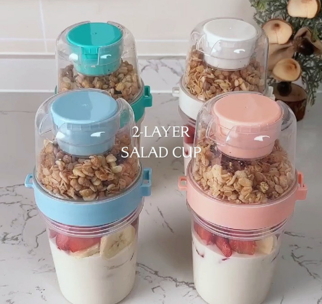 Dual-Compartment Smart Meal Multicolor Containers (Set of 3)