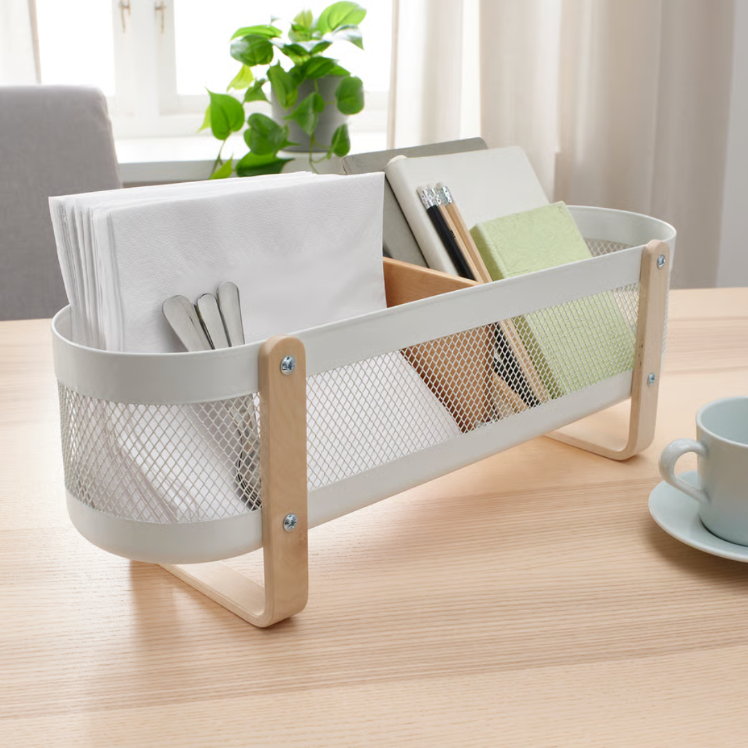Aesthetic White Desk Organizer