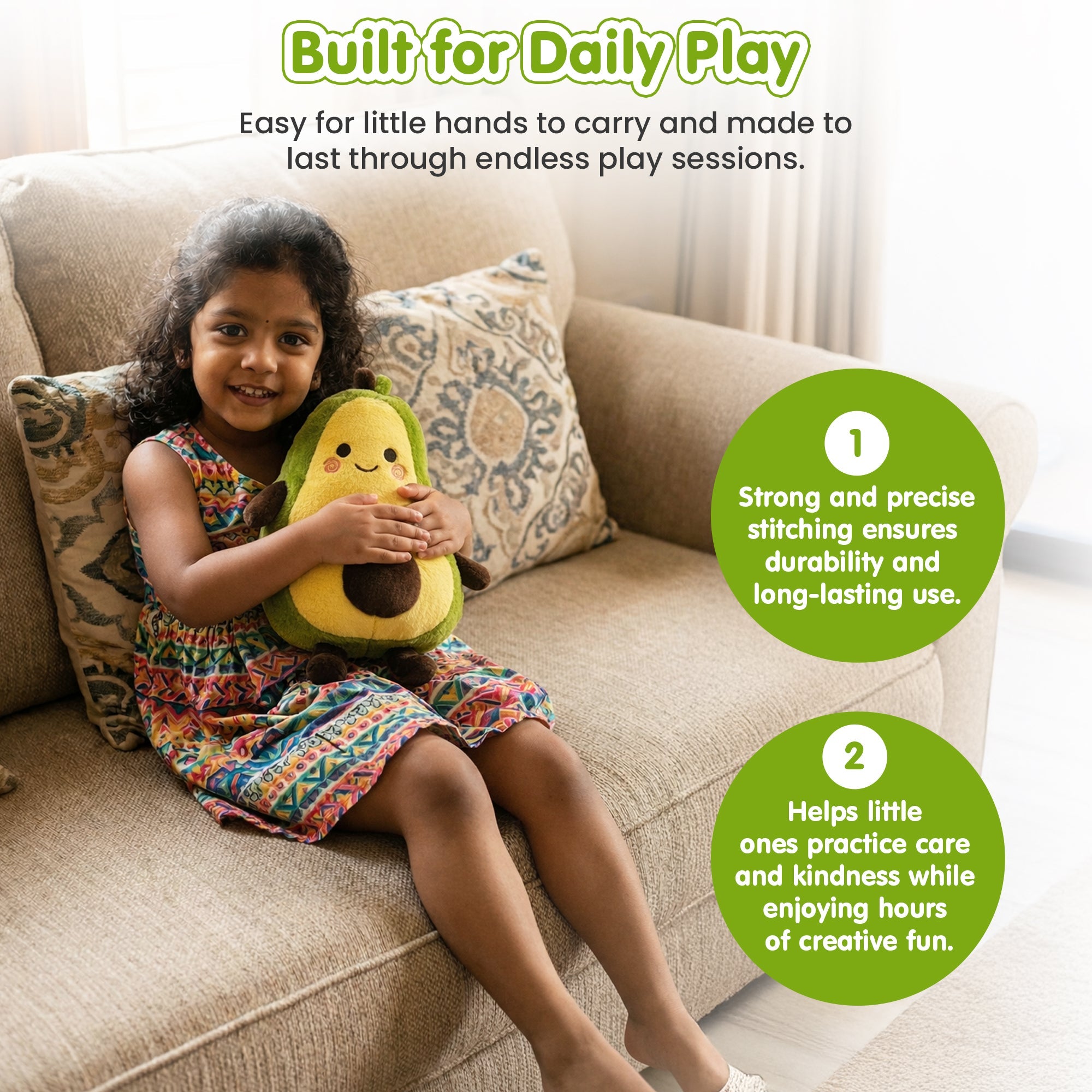 Super Soft Avocado Cushion Plush Toy