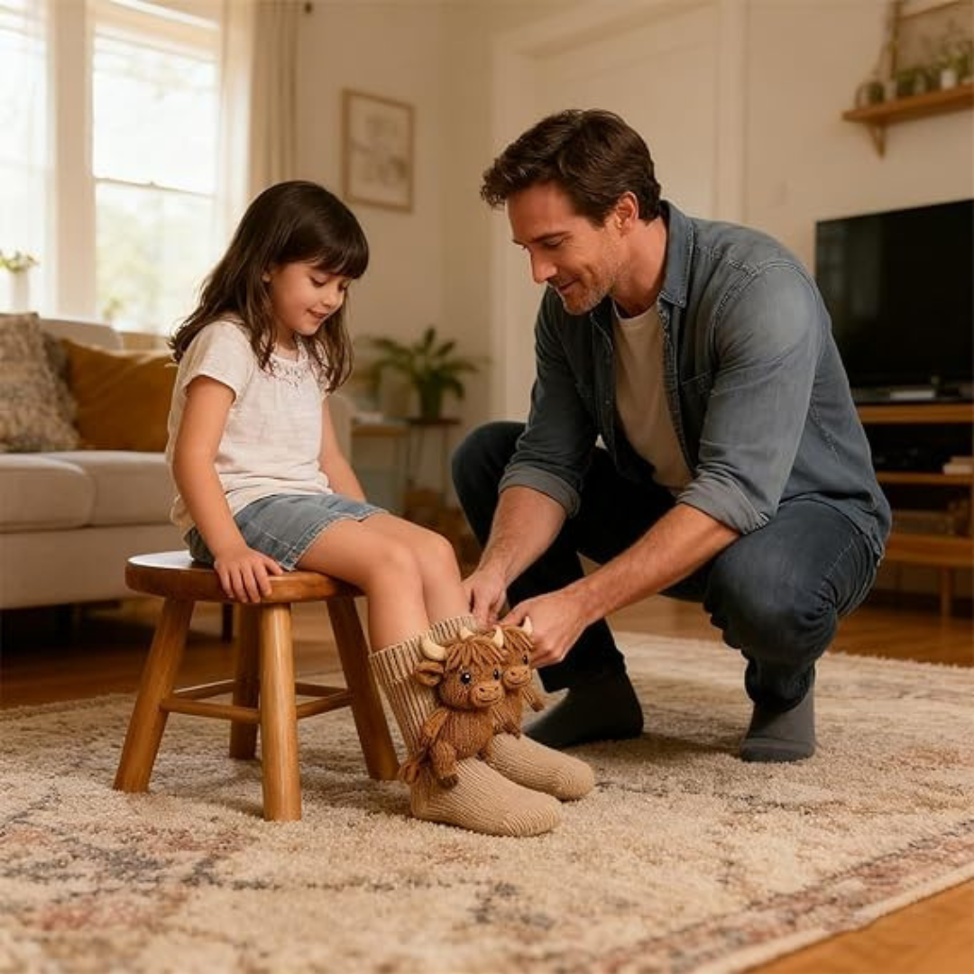 3D Knitted Animal Winter Socks