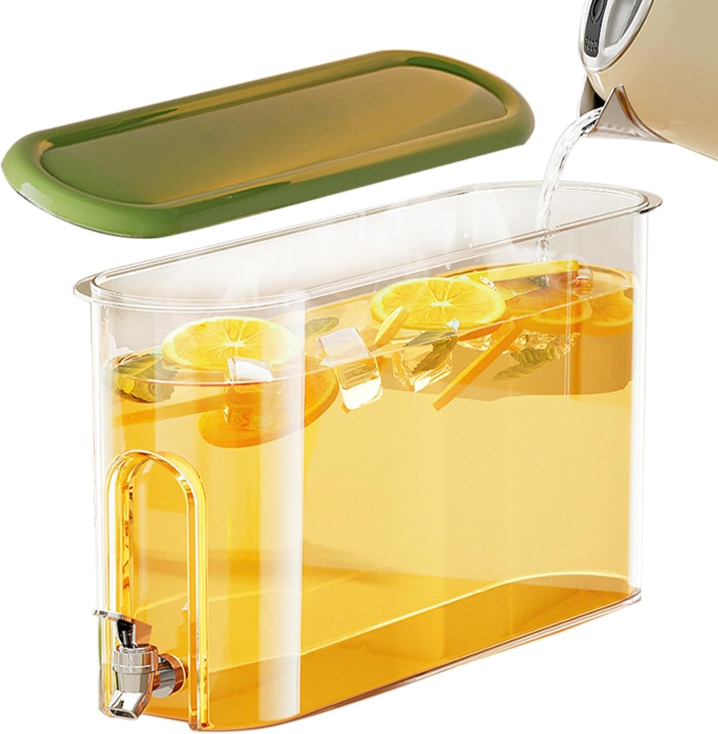 Clear Cold Kettle Beverage Dispenser with Faucet