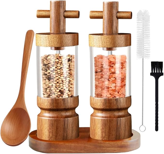 Wooden Salt & Pepper Grinder ( Set Of 2 )