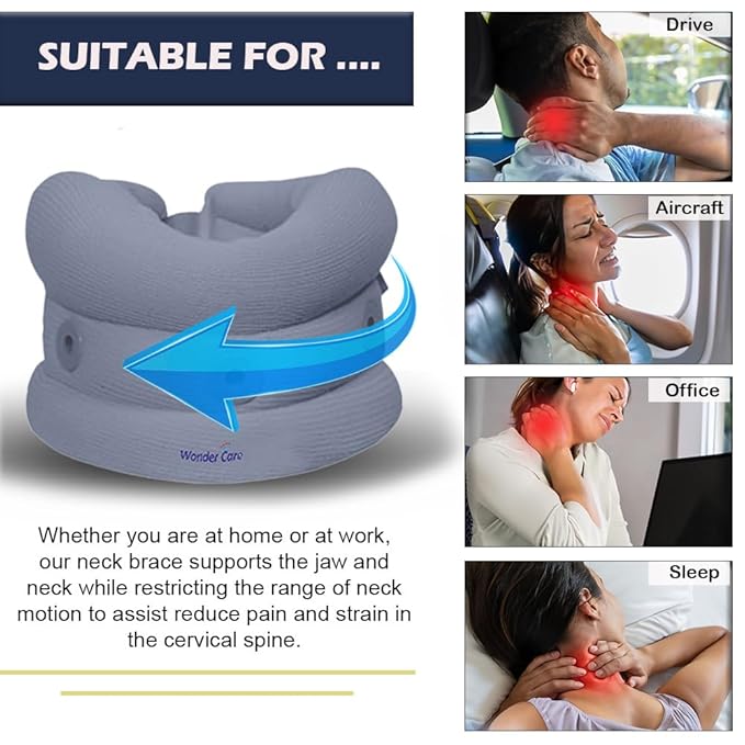 Breathable Adjustable Anti-Snoring Neck Brace scale