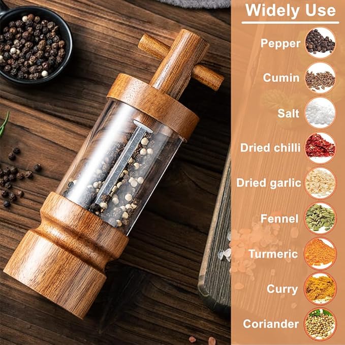 Wooden Salt & Pepper Grinder ( Set Of 2 )