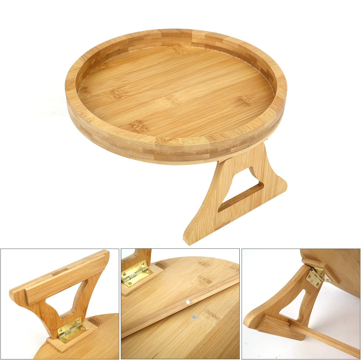Adjustable Bamboo Sofa Arm Tray
