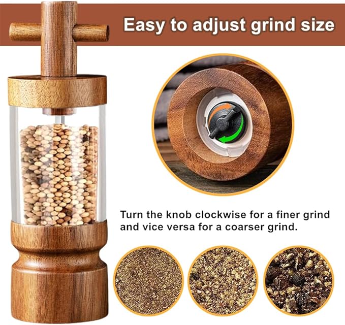 Wooden Salt & Pepper Grinder ( Set Of 2 )