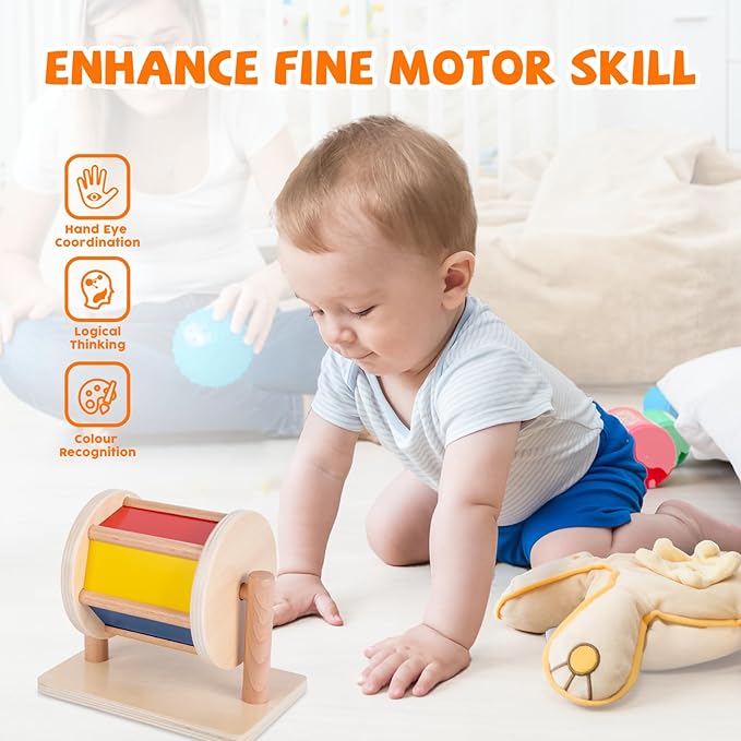 Montessori Mirror Peekaboo Knob Puzzle