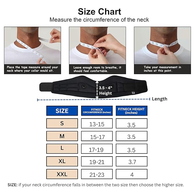 Breathable Adjustable Anti-Snoring Neck Brace scale