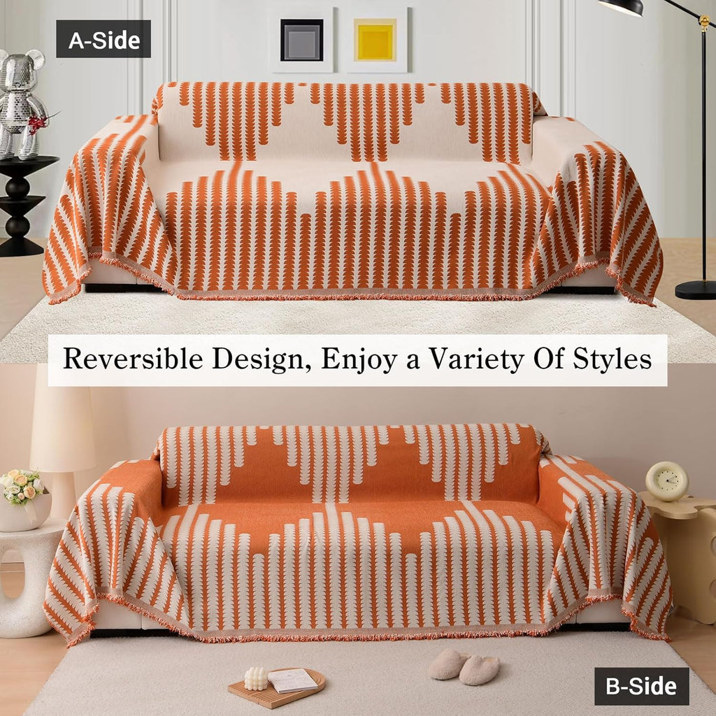 Geometric Pattern Multi-Color Sofa Slipcover Set
