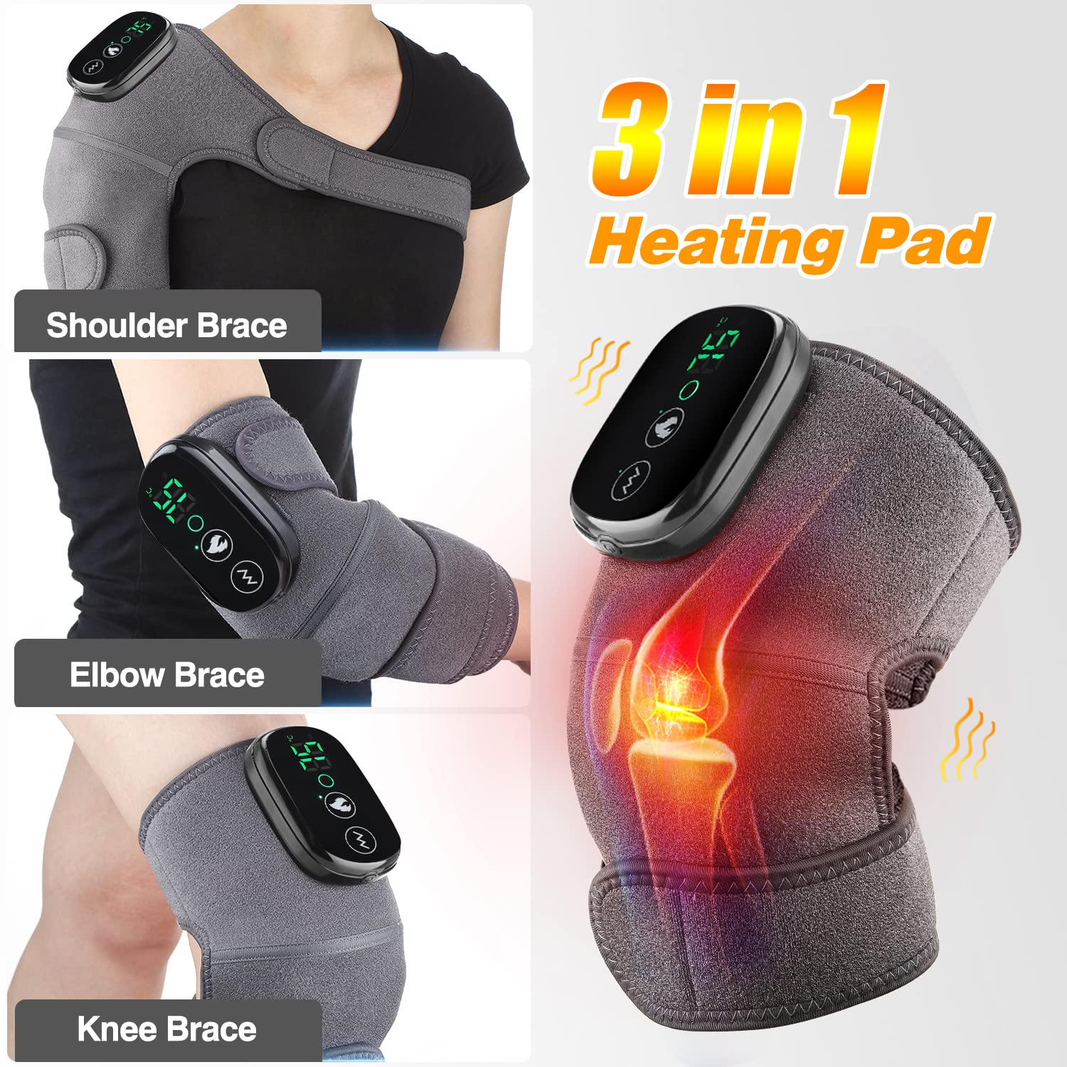 Cordless Rechargeable Heating Pads Massager