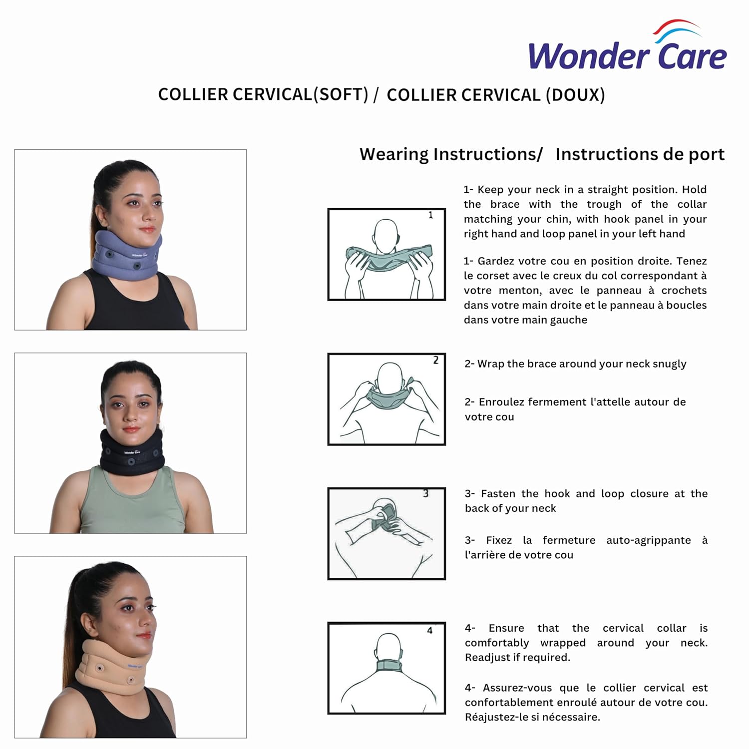Breathable Adjustable Anti-Snoring Neck Brace scale
