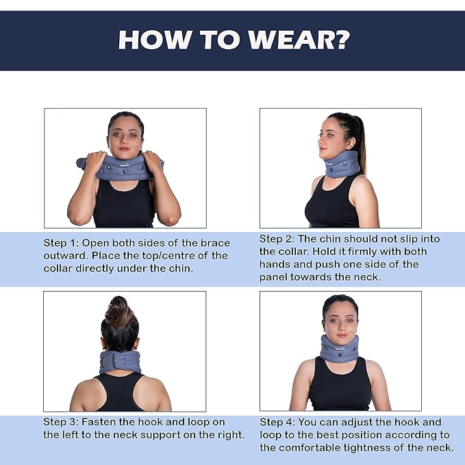 Breathable Adjustable Anti-Snoring Neck Brace scale
