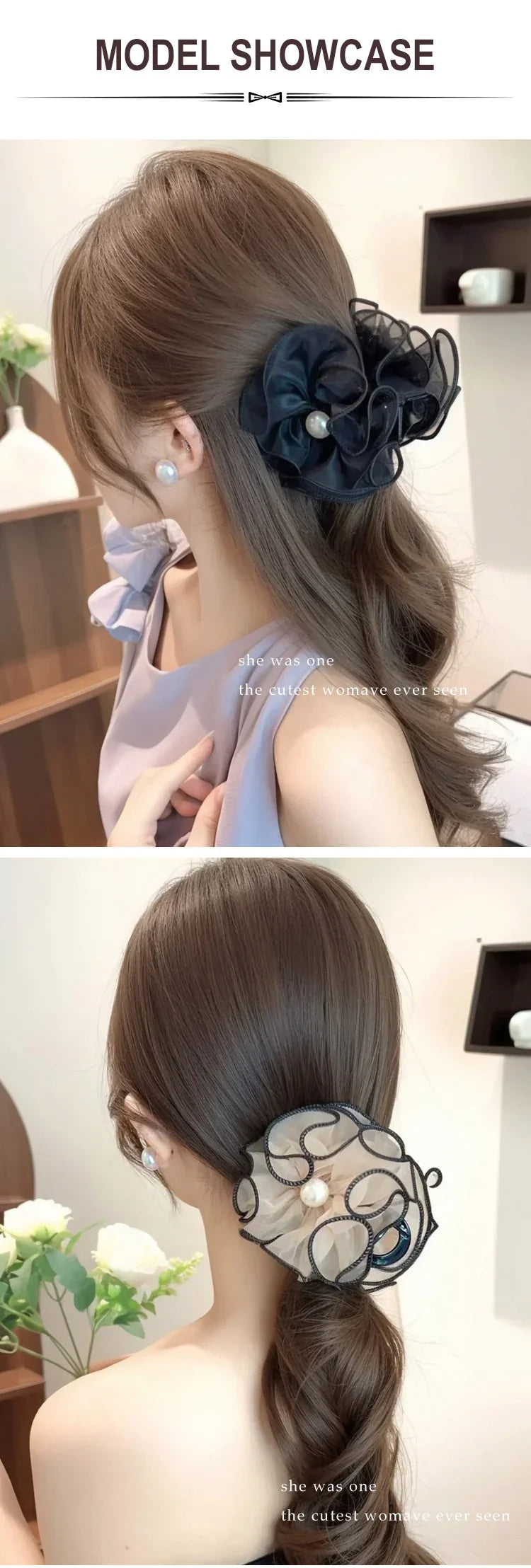 Korean Ultra-Pretty Mesh Flower Hair Clip