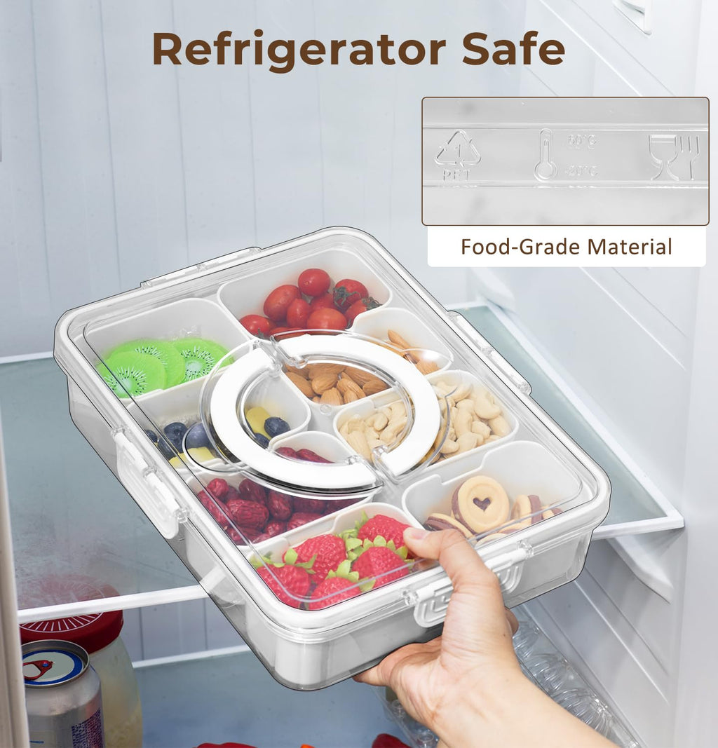 Multi-Section Container with Lid