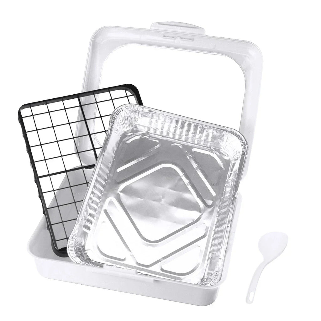 Portable Foil Tray Holder Set for Easy Outdoor Dining