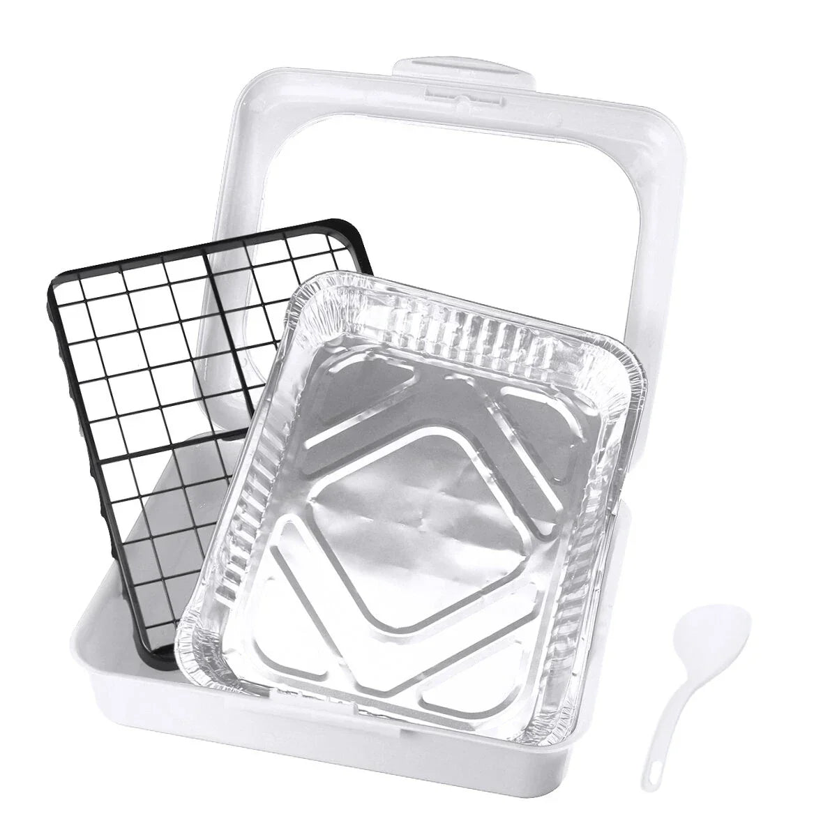 Portable Foil Tray Holder Set for Easy Outdoor Dining