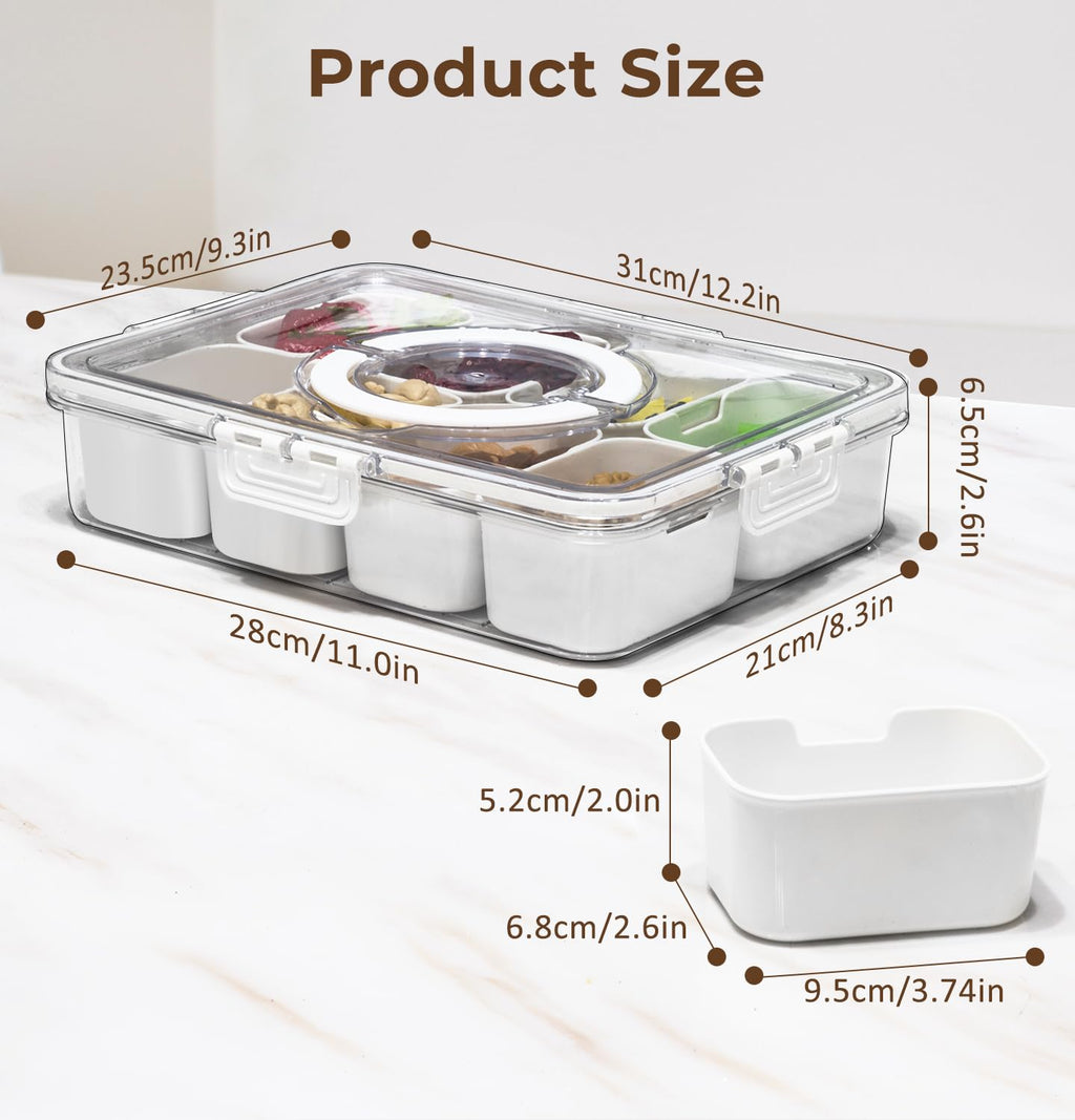 Multi-Section Container with Lid