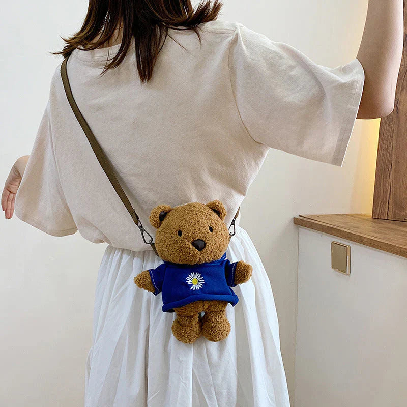 Plush Bear Crossbody Bag