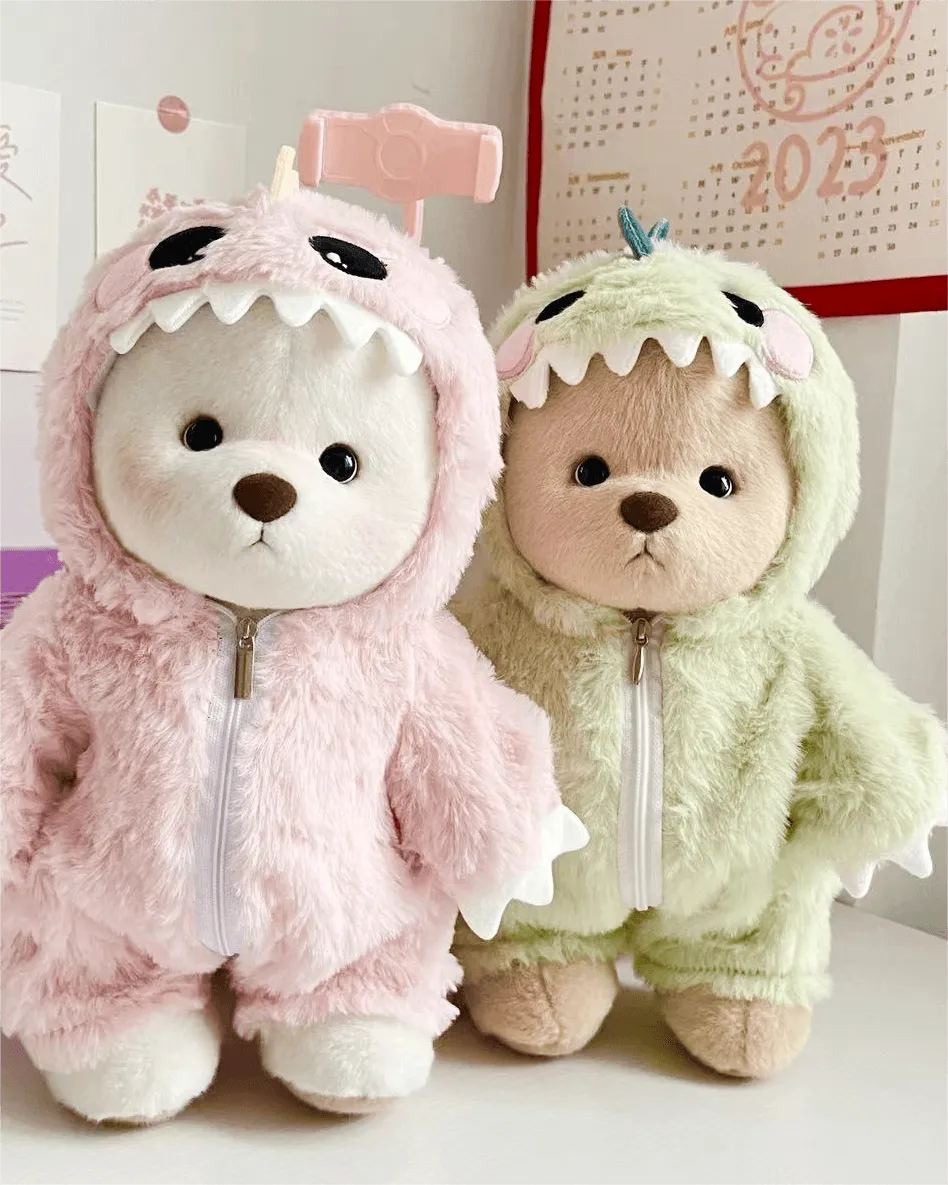 Multicolor Cotton Cute-Dino Teddy Set