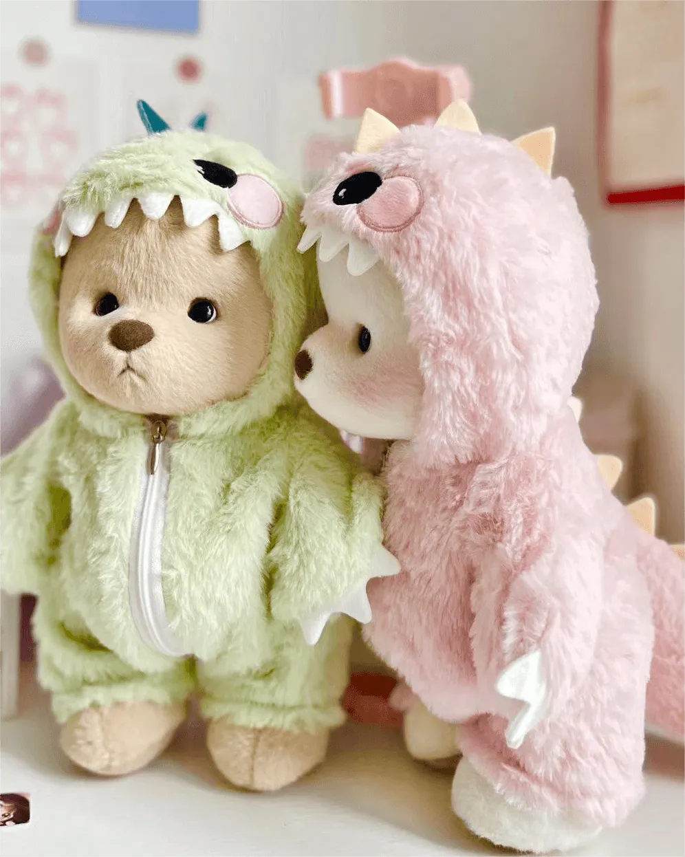 Multicolor Cotton Cute-Dino Teddy Set