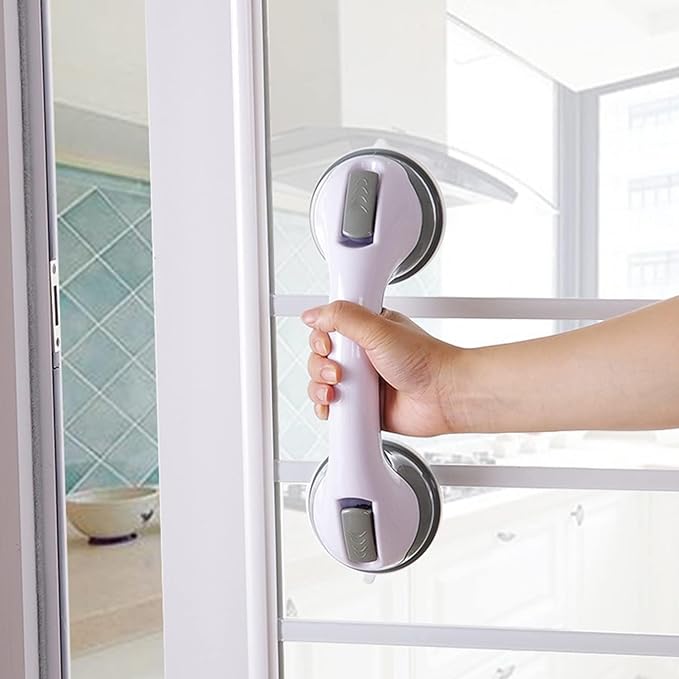 Dual-Lock Suction Grab Bar