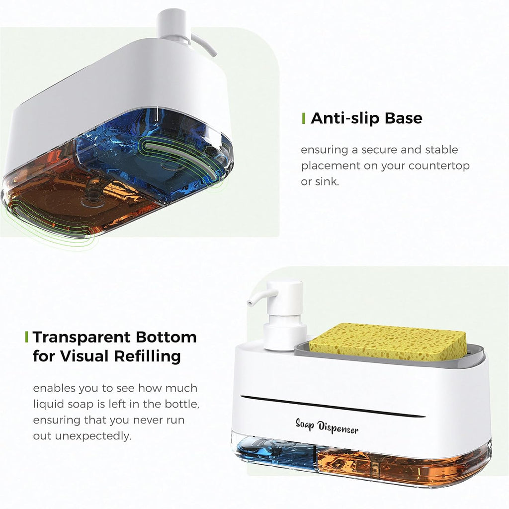 4-in-1 Soap Dispenser Set with Sponge Holder