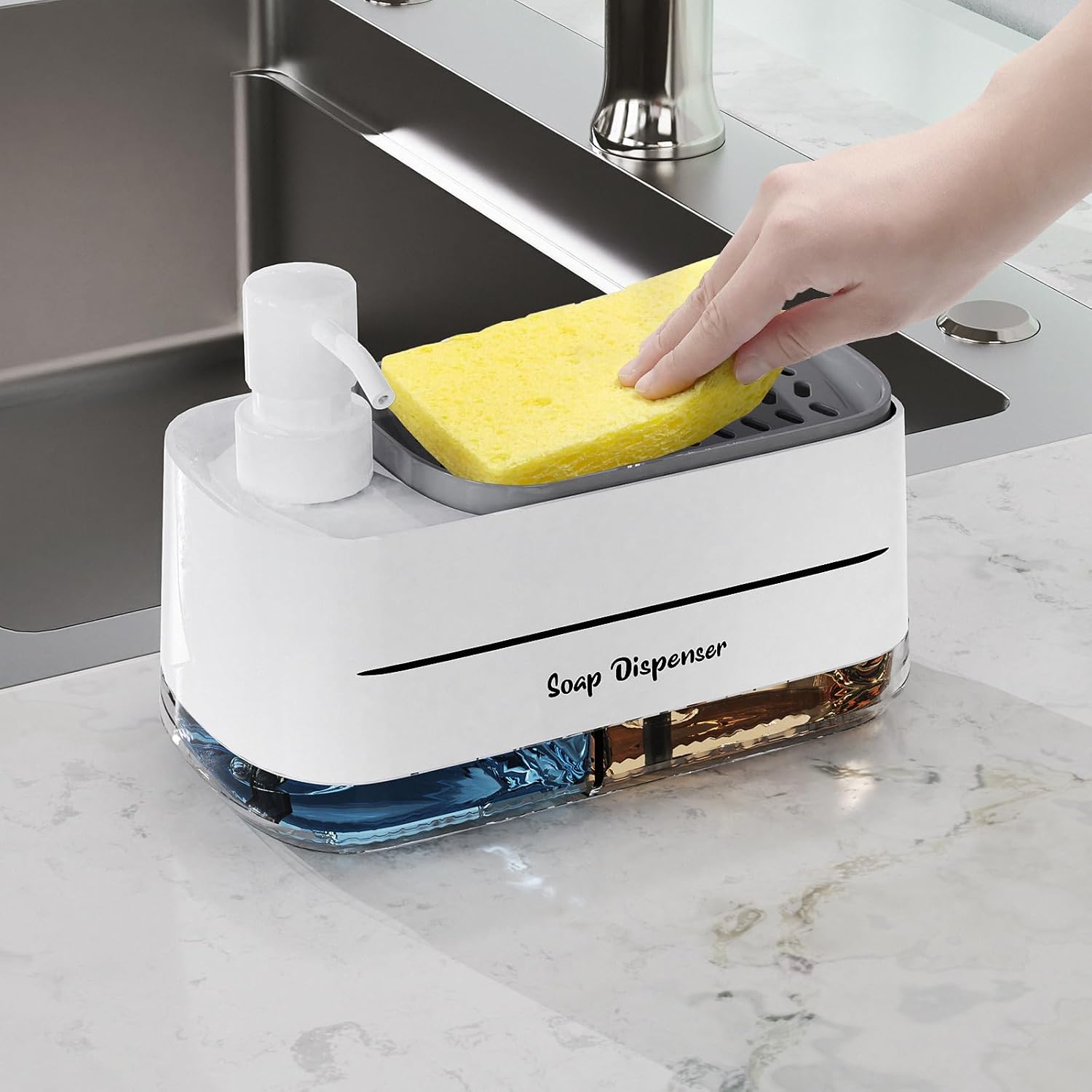 4-in-1 Soap Dispenser Set with Sponge Holder