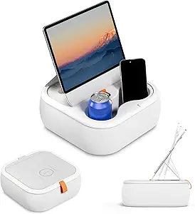 Magnetic Tablet Pillow Stand with Storage Cup