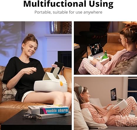 Magnetic Tablet Pillow Stand with Storage Cup