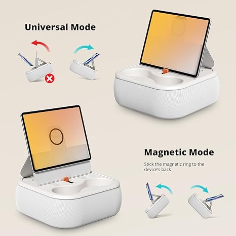 Magnetic Tablet Pillow Stand with Storage Cup