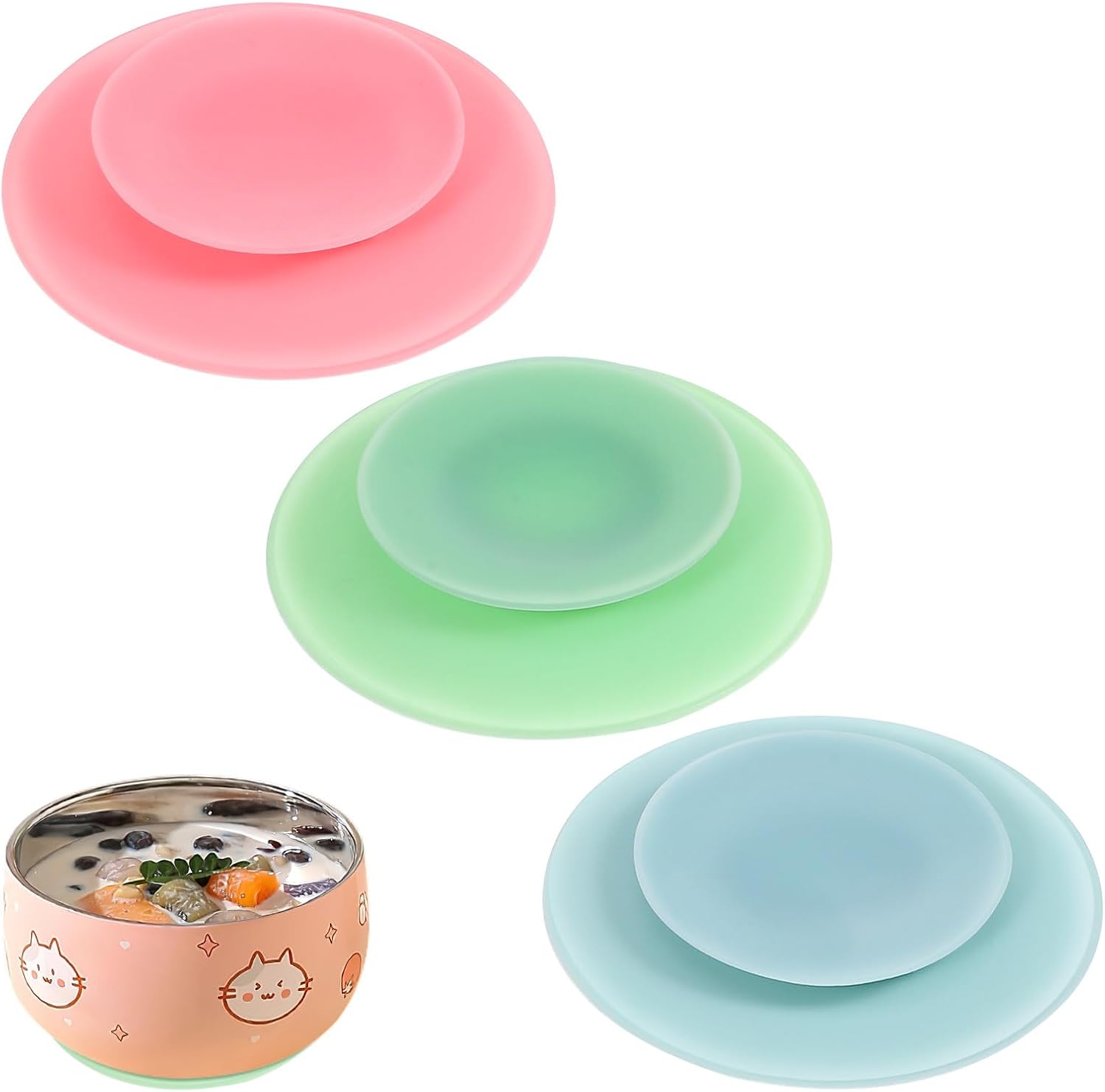 Non-Slip Silicone Suction Base Cup Holders (Set of 3)
